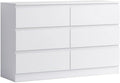 6 Drawer Chest of Drawers Matt White