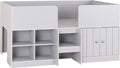Bed With Storage 3ft Single Children Mid Sleeper Bed Frame In Dove Grey