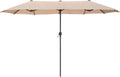 2×3.8m Garden Parasol Umbrella for Sun Protection Patio Outdoor Umbrella Waterproof with Crank