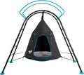 Den &amp; Climbing Frame With Curved Climbing Rungs And Safety Handrails Mesh Den With Door
