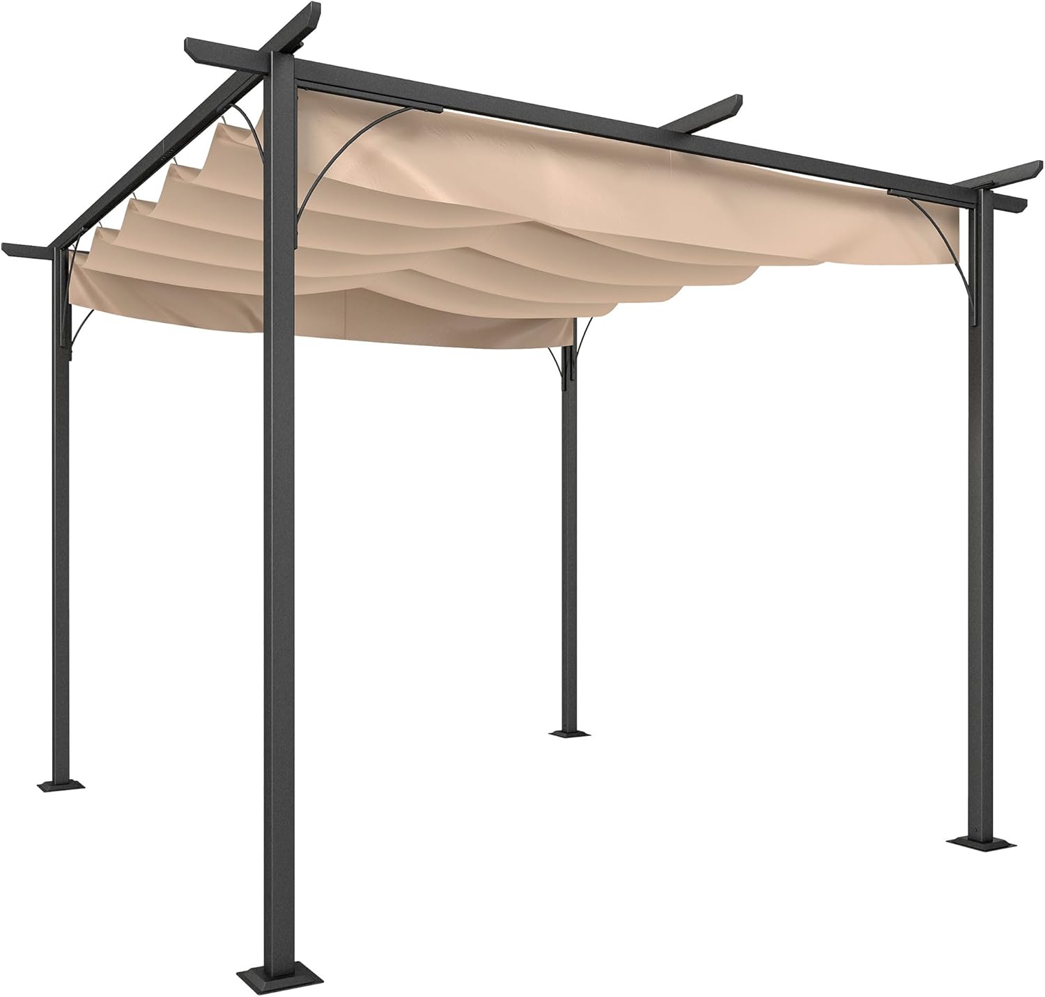 3 x 3(m) Metal Pergola with Retractable Roof
