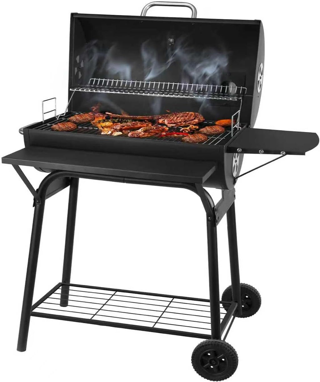 BBQ Grill Smoker With Side Shelves
