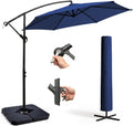 3M Cantilever Garden Parasol with 4pc Fillable Base Set