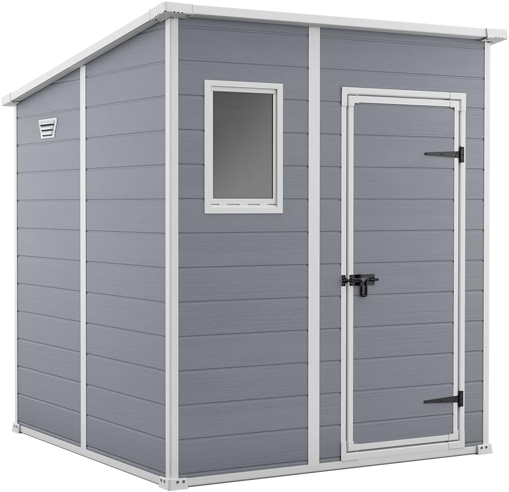 6 × 6ft Pent-Roof Garden Storage Shed
