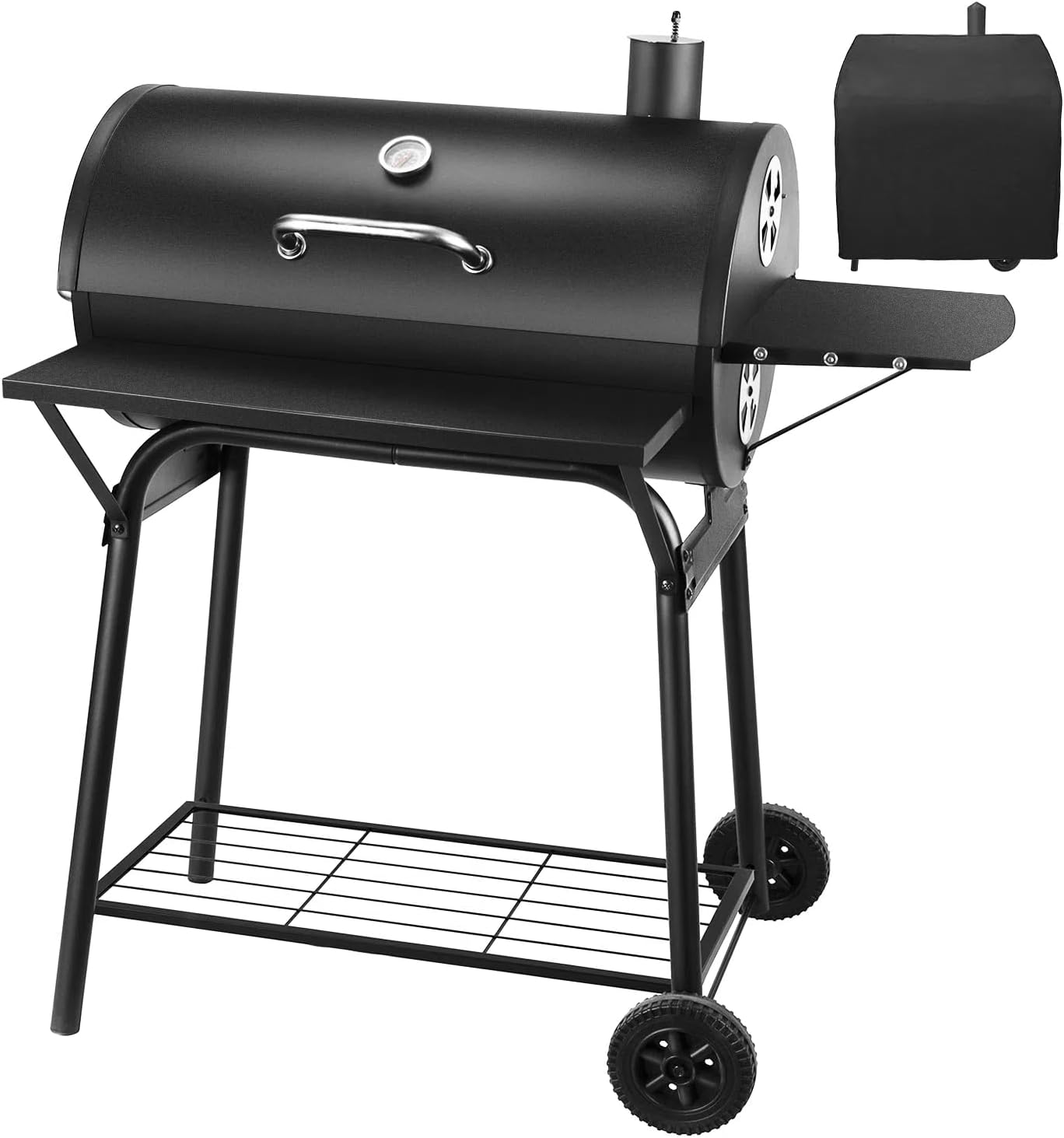 BBQ Grill Smoker With Side Shelves