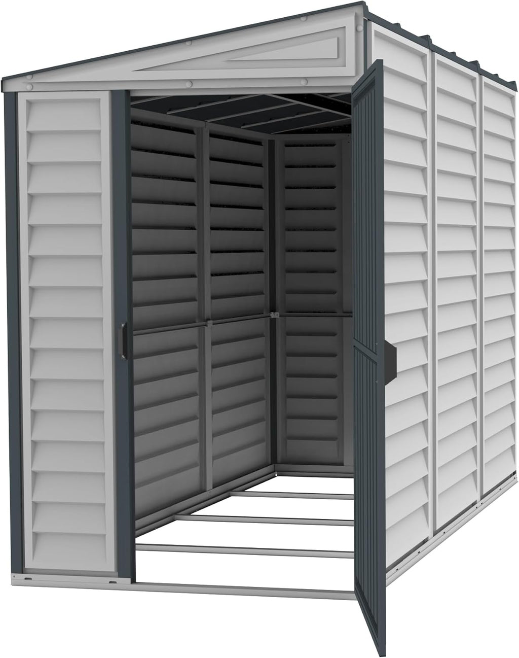 4 x 8 (2.95 m2) Plastic Garden Shed with Metal Foundation Kit