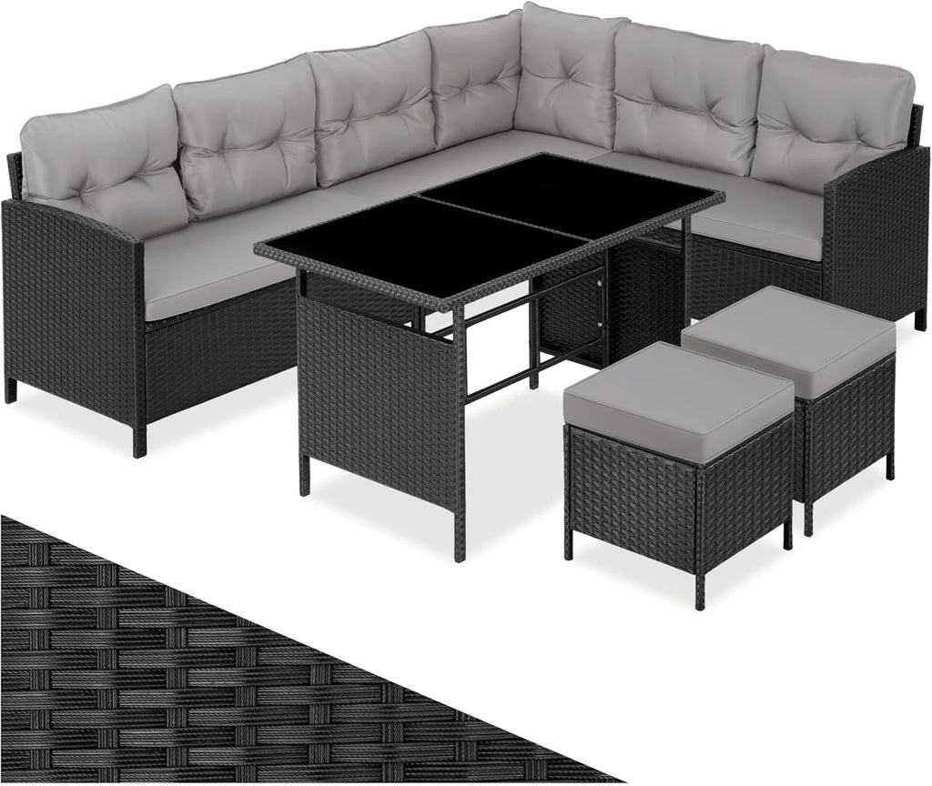 8-Seater Rattan Garden Furniture Set - Modular Garden Sofa