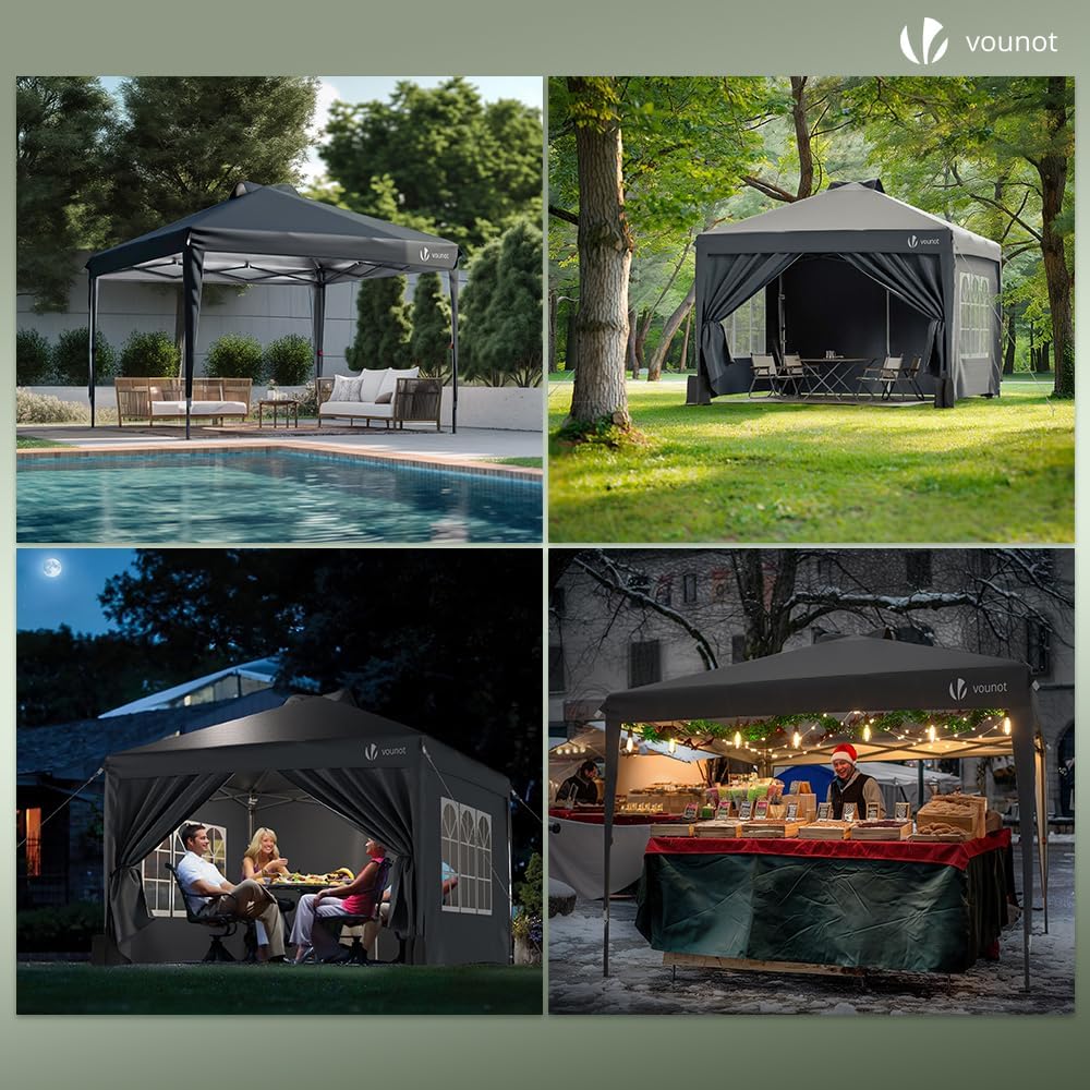 3m x 3m Pop Up Heavy Duty Gazebo with Sides