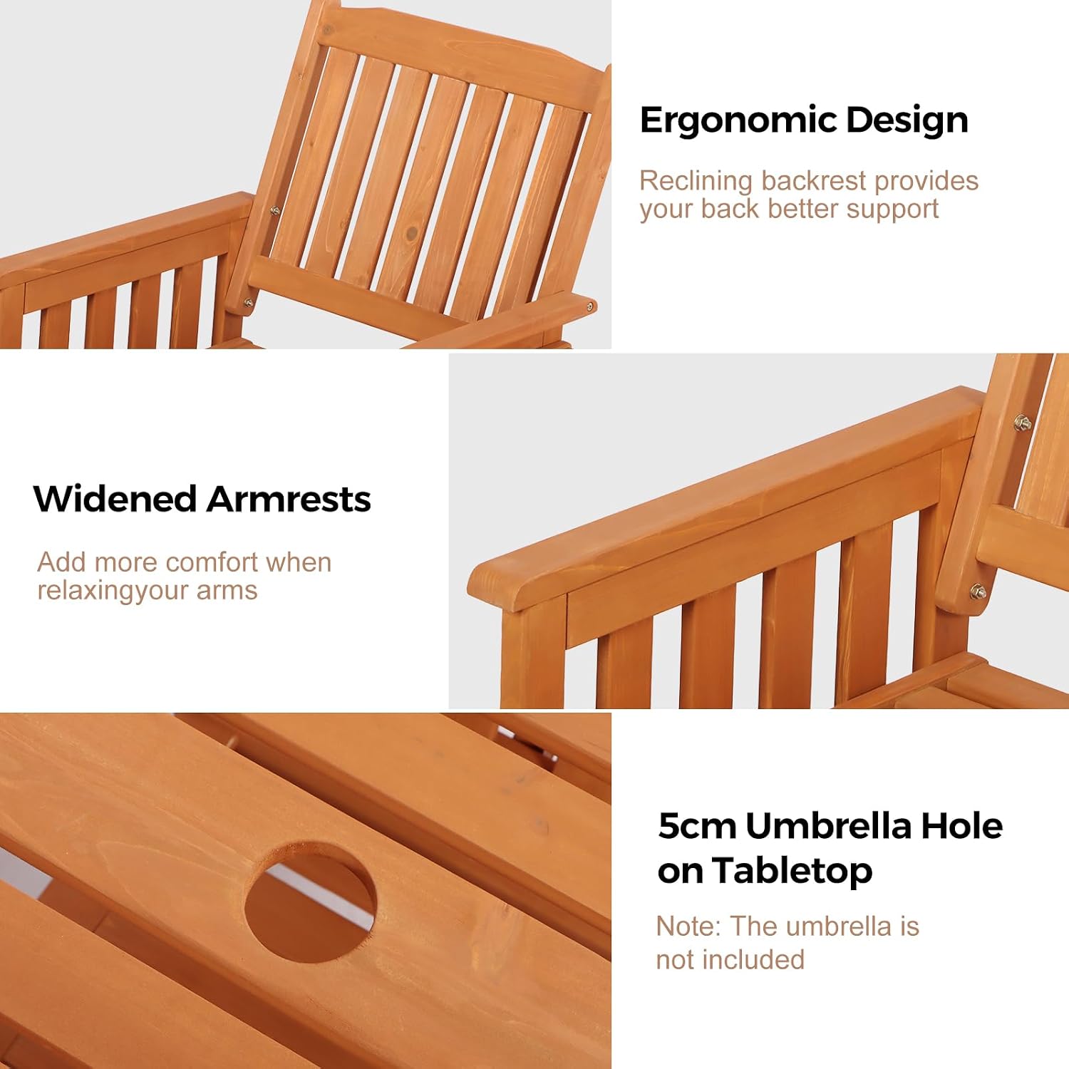 Wooden Outdoor Loveseat
