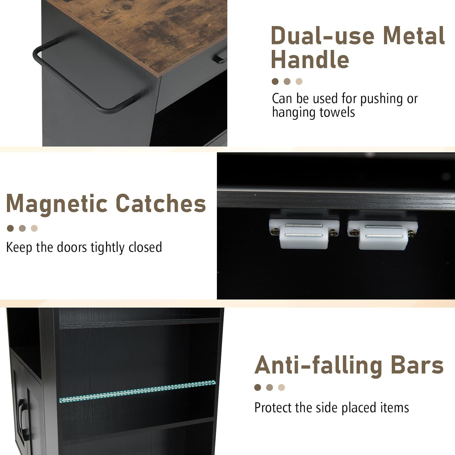 Kitchen Storage Trolley on Wheels