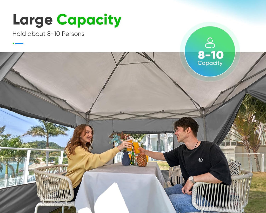 3x3m Pop Up Gazebo with Mesh Window Sides