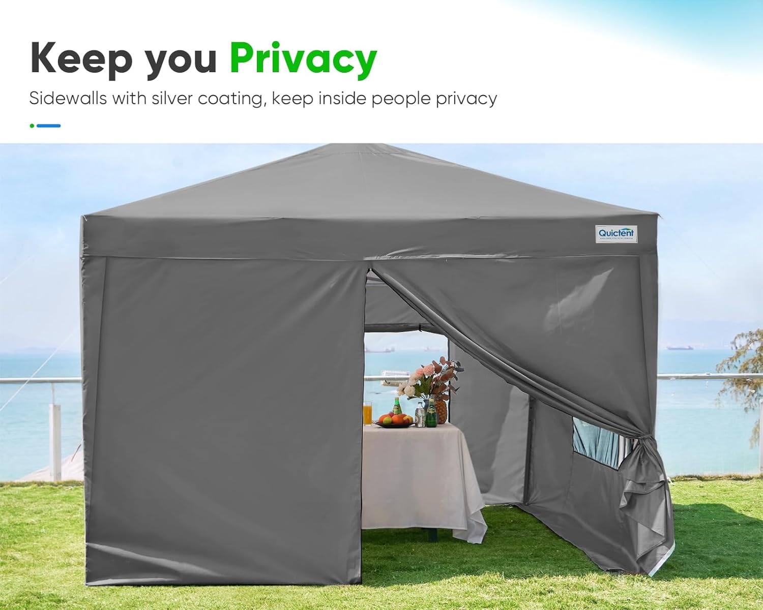 3x3m Pop Up Gazebo with Mesh Window Sides