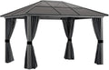 3 x 3.6m Hardtop Gazebo with UV Resistant Polycarbonate Roof &amp; Aluminium Frame