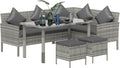 5 Pieces Rattan Garden Furniture Set