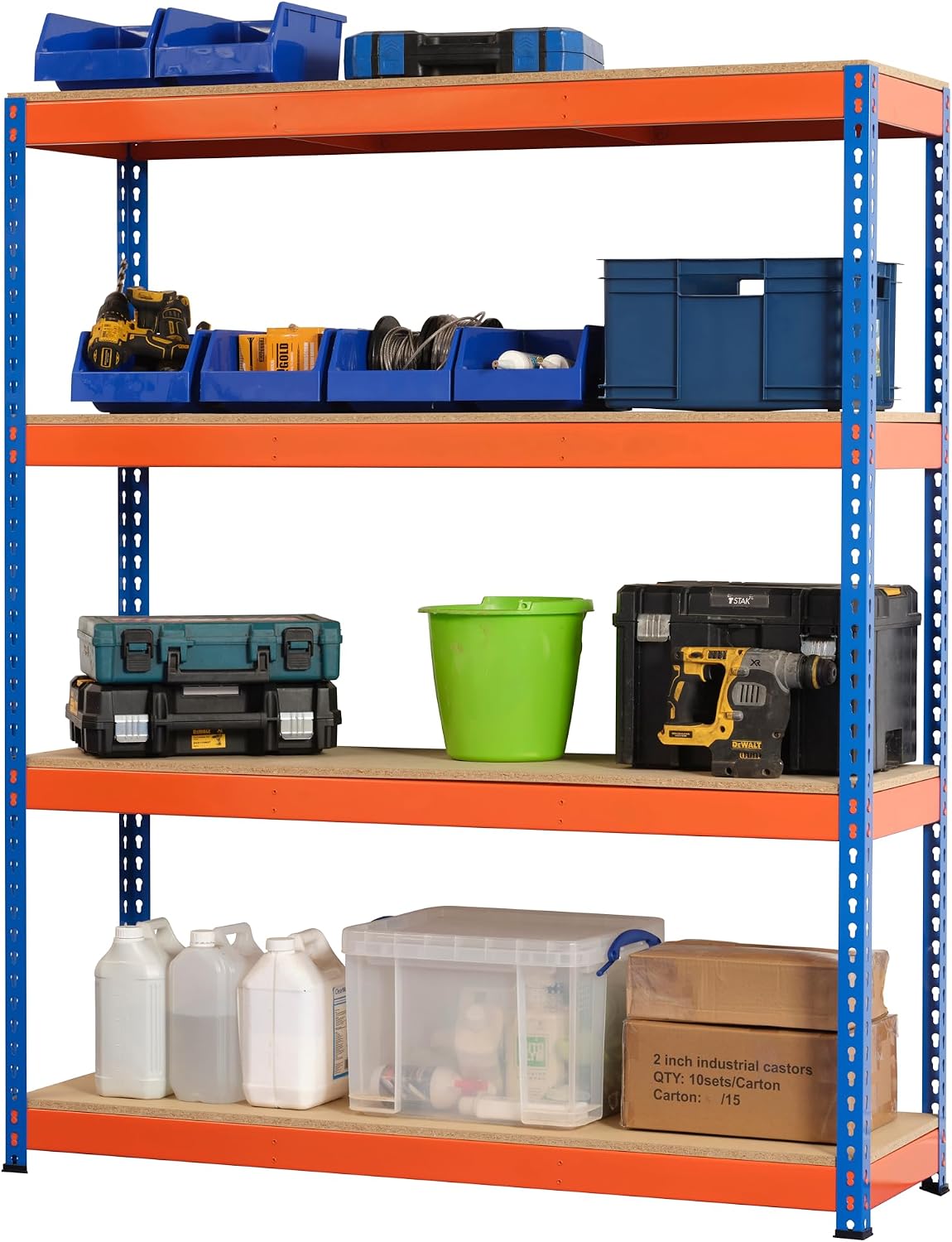 Heavy Duty Industrial Garage Racking/Shelving Unit 400KG Per Shelf (1800mm H x 1200mm W x 600mm D)