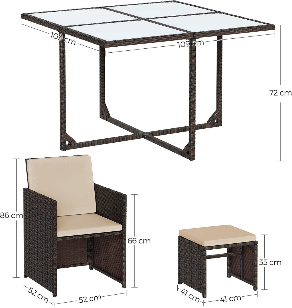 Garden Furniture Set Dining Table and Chairs