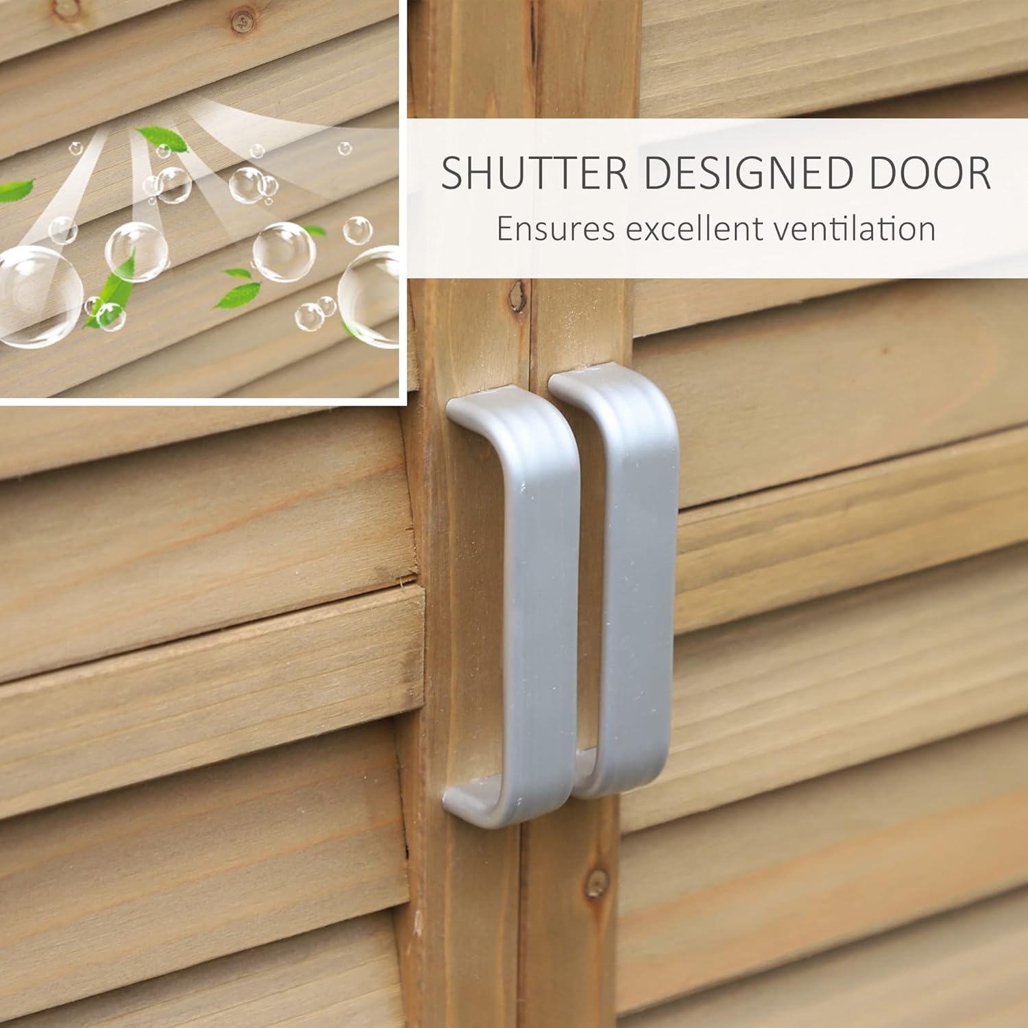 Garden Shed Wooden Garden Storage Shed 2 Door Unit Solid Fir Wood Garage Tool Organisation Cabinet
