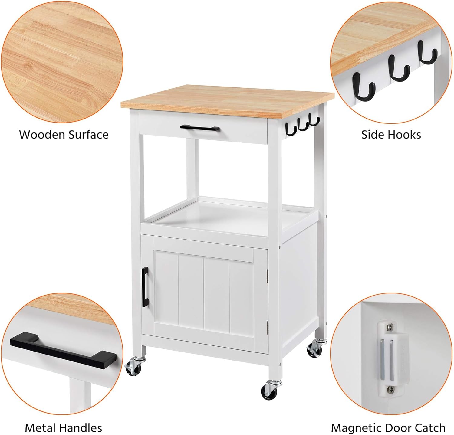 Kitchen Storage Trolley Cart