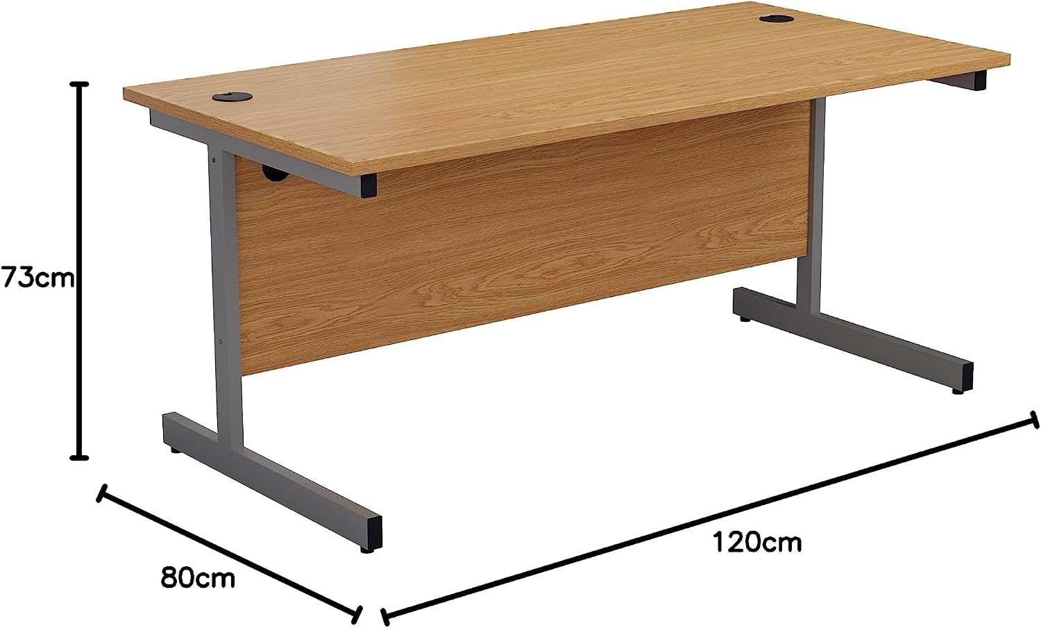 Heavy-Duty Rectangular Cantilever Office Desk
