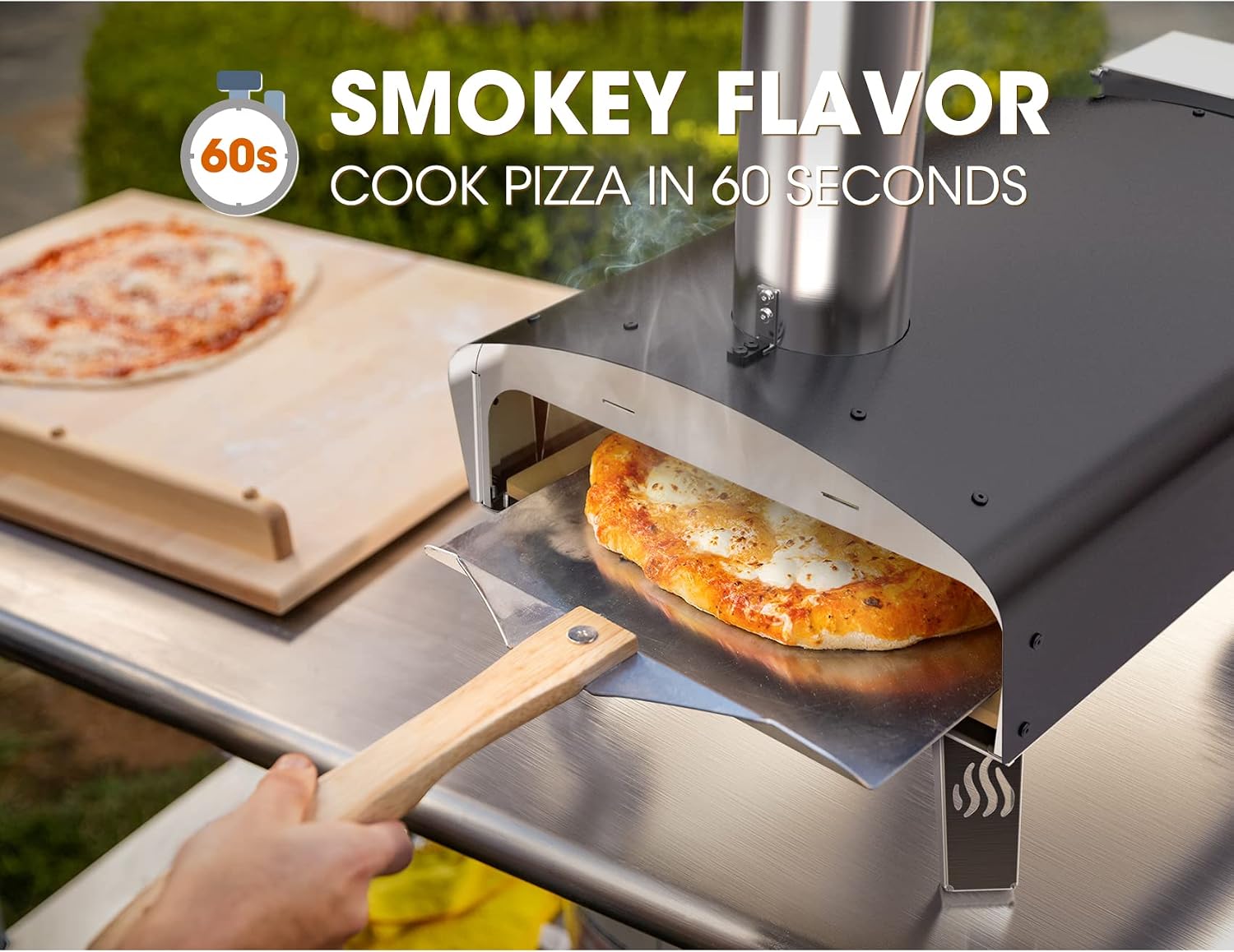 Outdoor Wood &amp; Pellet Fired Pizza Oven for Garden