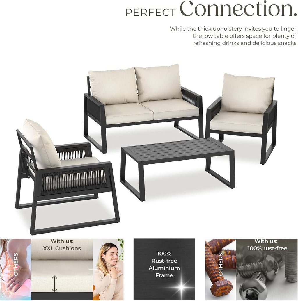 Garden Furniture Set in Modern Corded Design