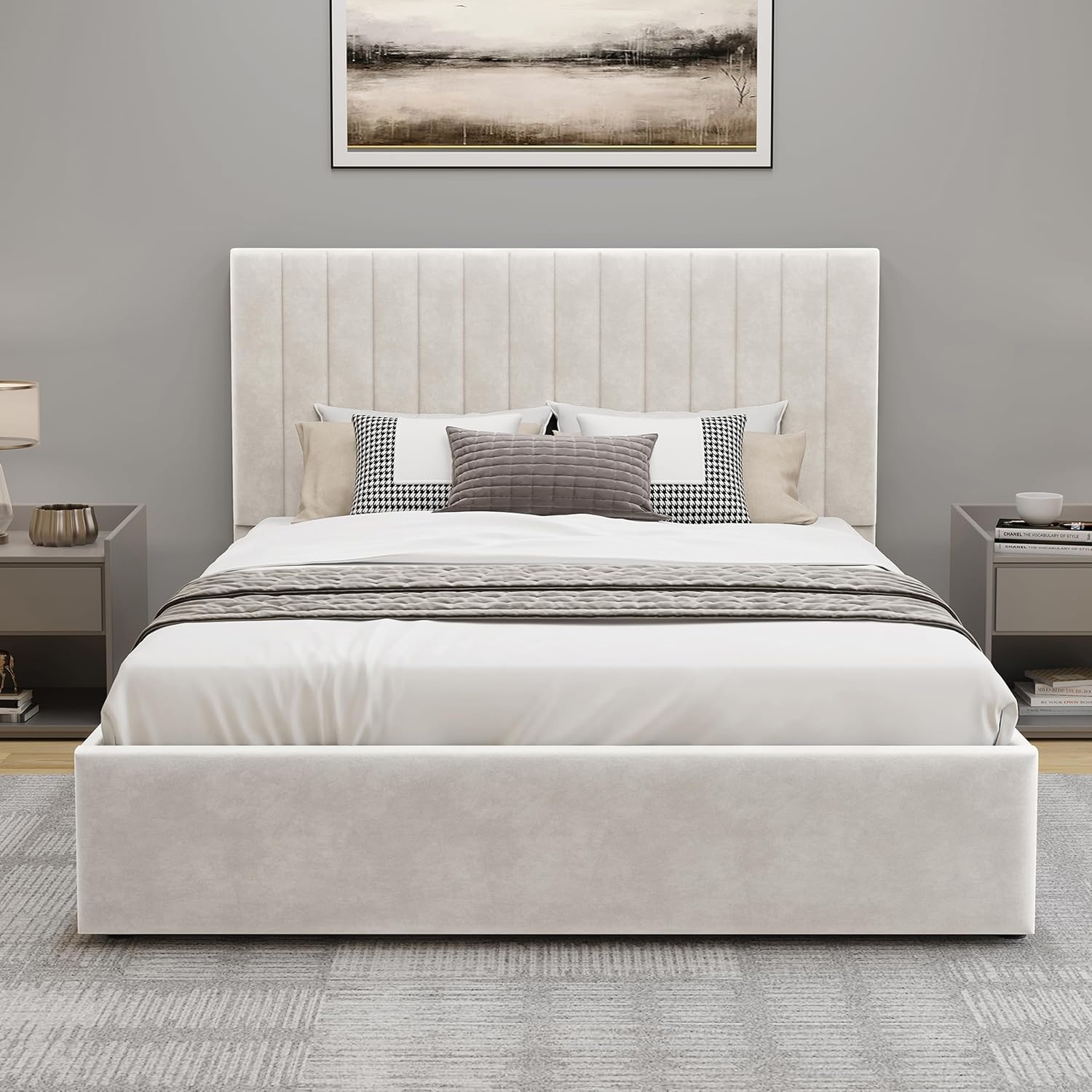 Upholstered Ottoman Double Bed Frame 4ft6