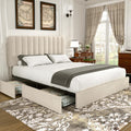 4ft6 Double Bed Frame with 4 Storage Drawers