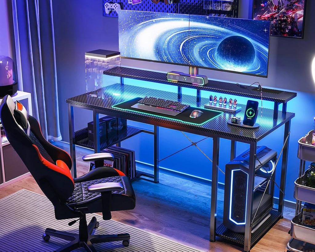 Gaming Desk with LED Lights