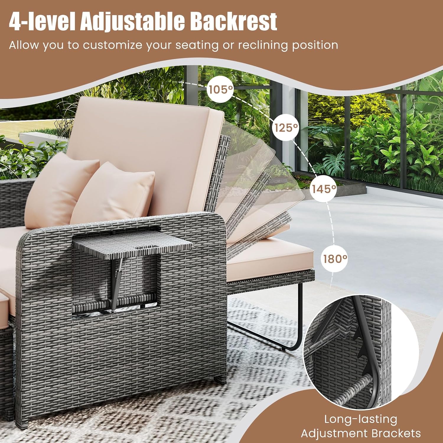 Garden Rattan Daybed