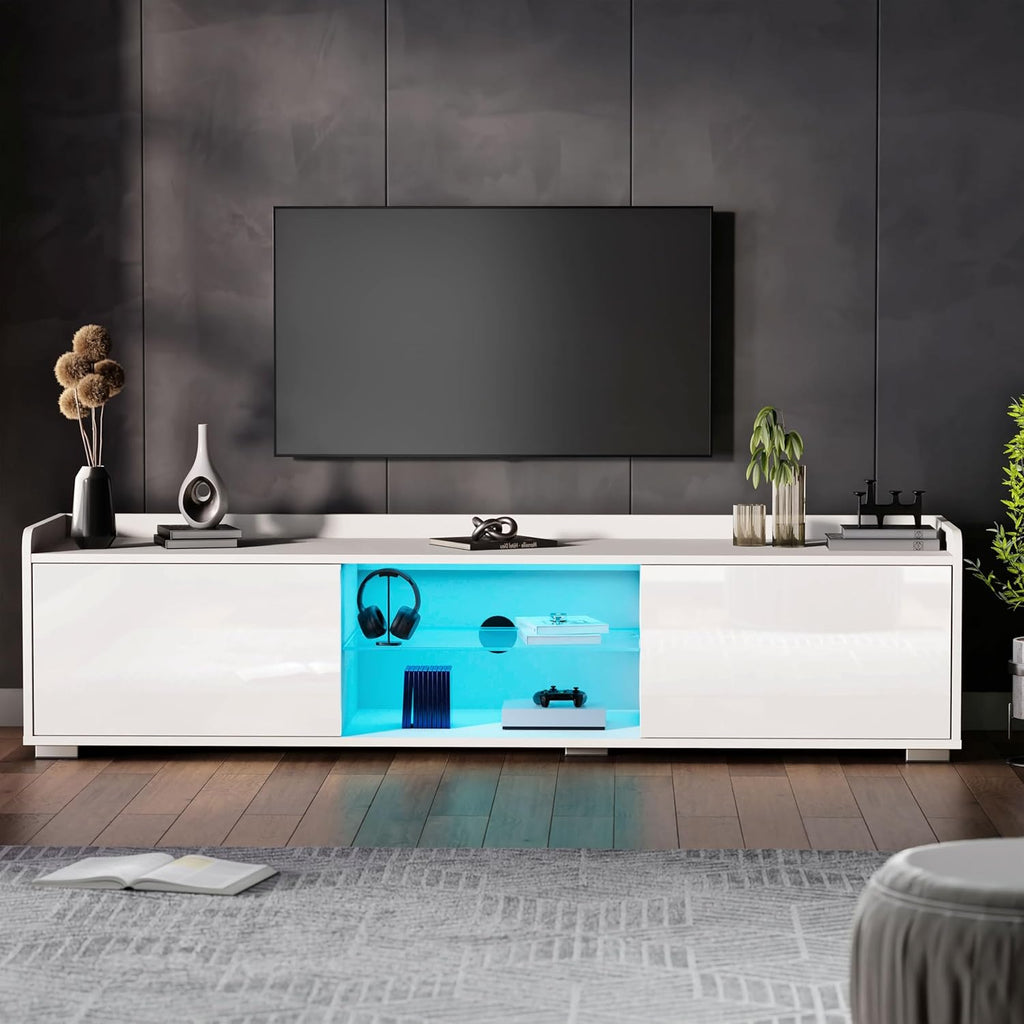 160cm Large White TV Unit
