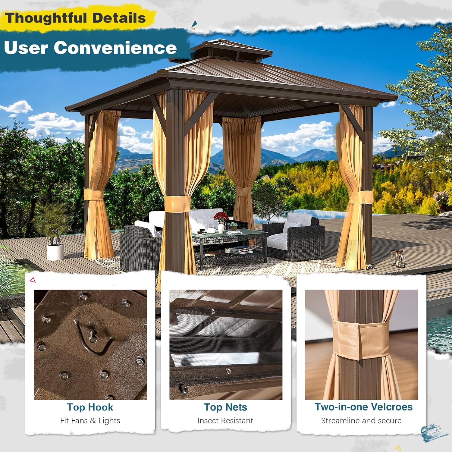 3x3M Hardtop Gazebo
