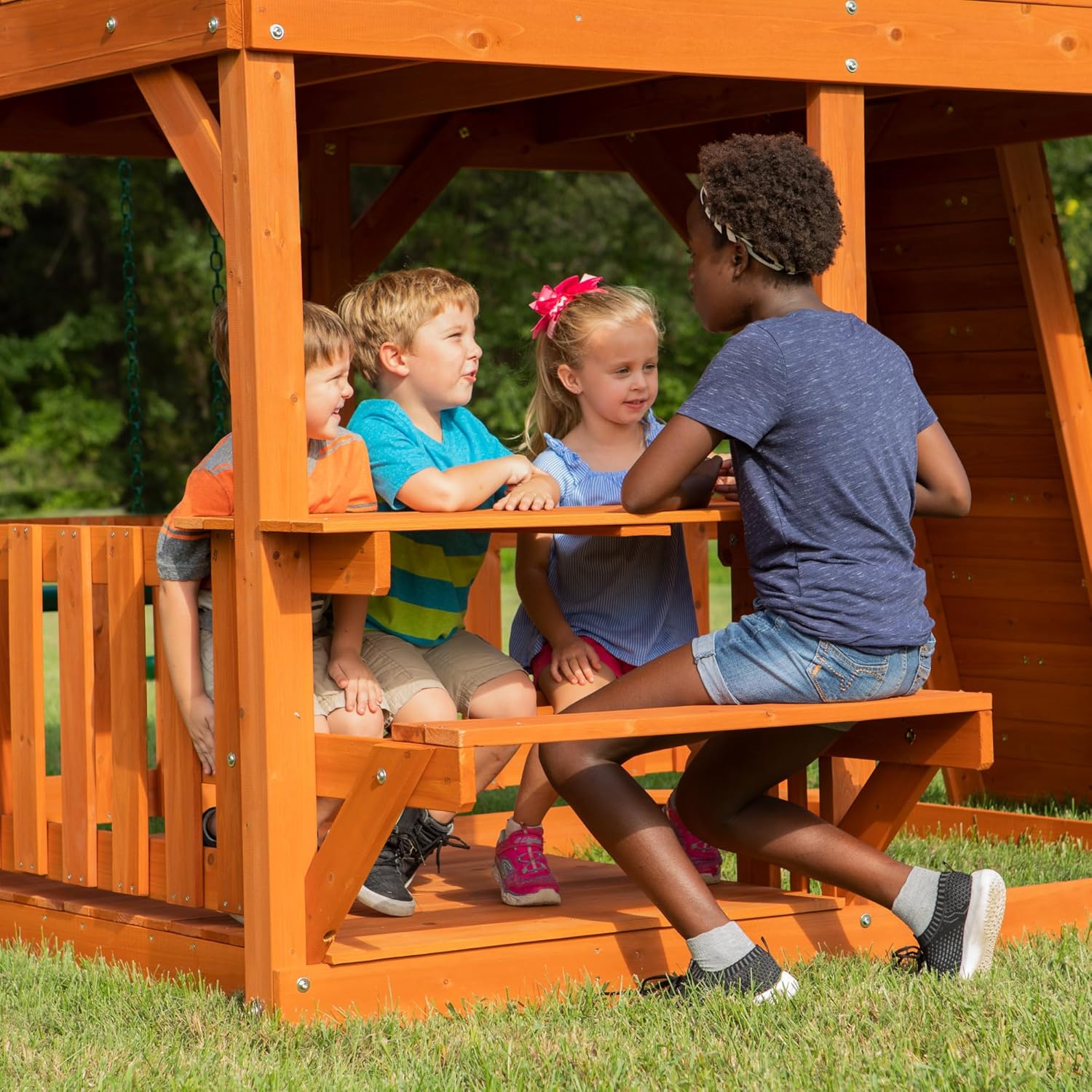 II Wooden Climbing Frame &amp; Swing Set with Slide