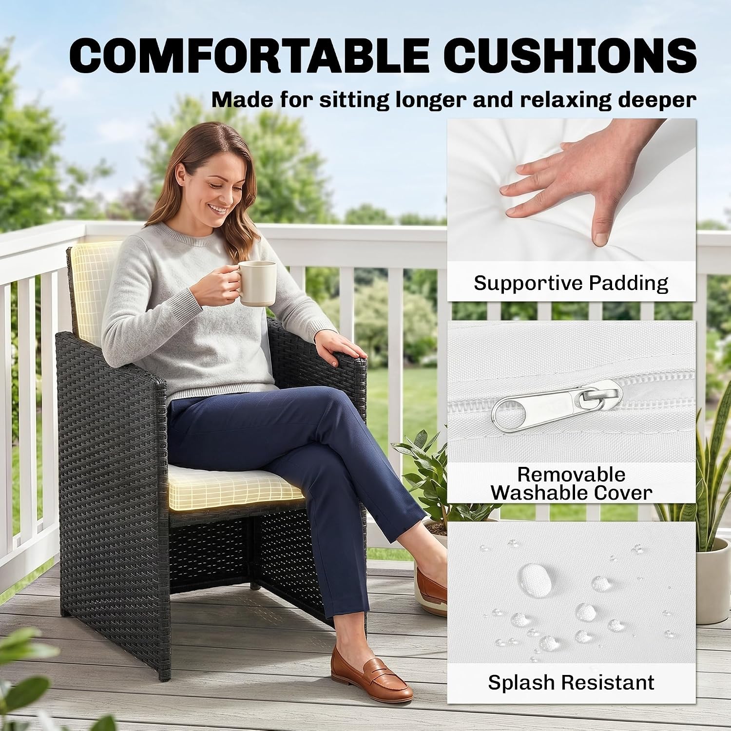 8 Seater Rattan Cube Garden Furniture Set