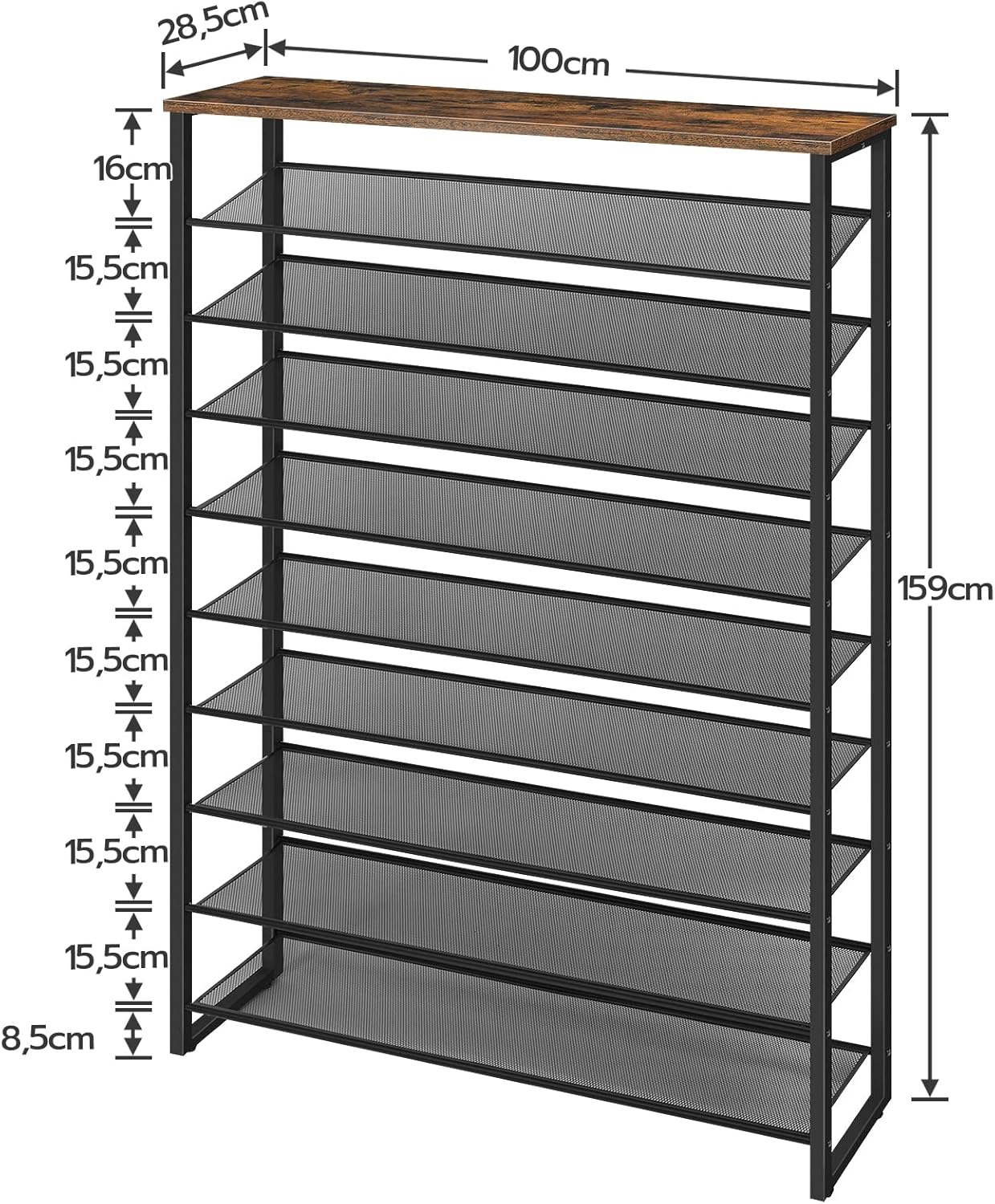 10-Tier Shoe Rack