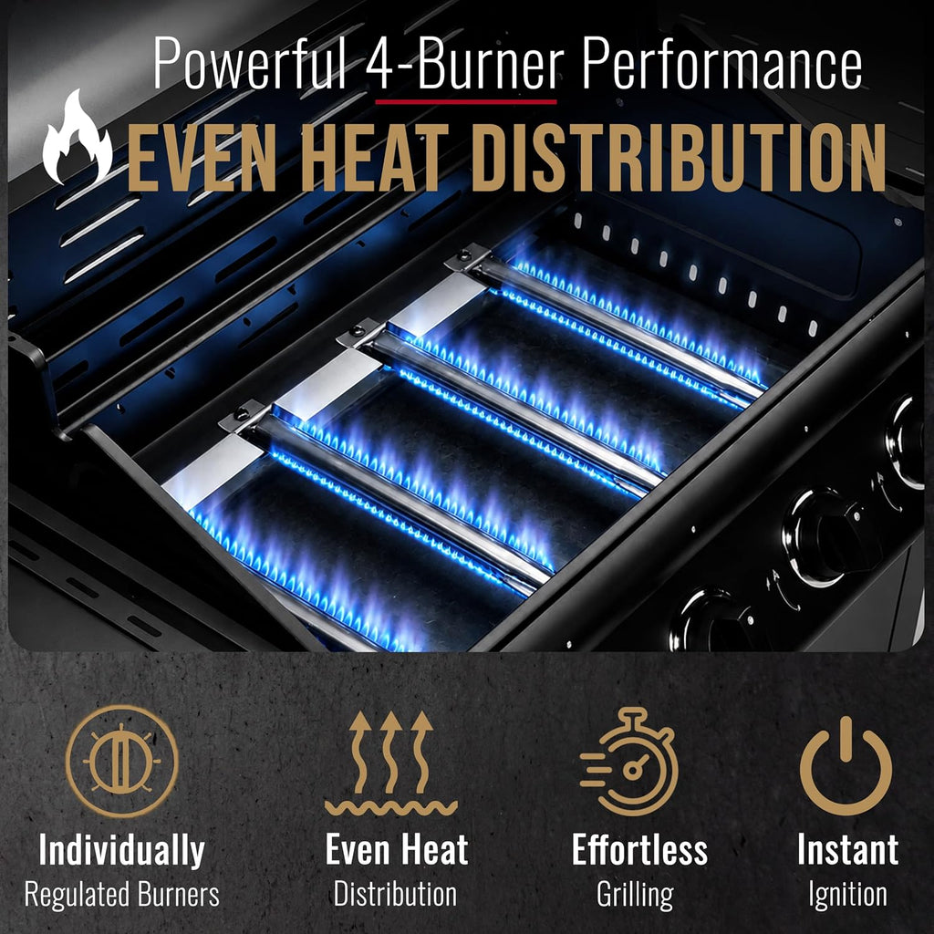 5 Gas Burner 4+1 Barbecue Grill