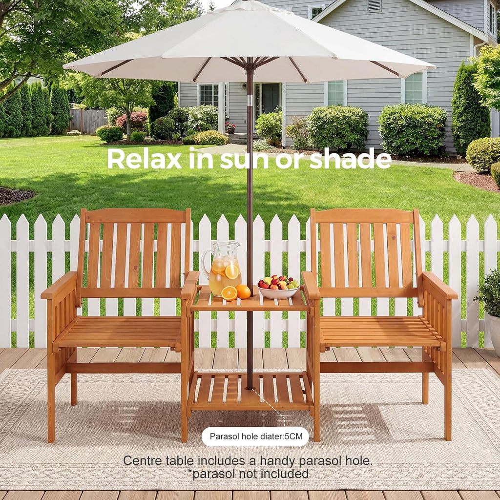 Wooden Outdoor Loveseat