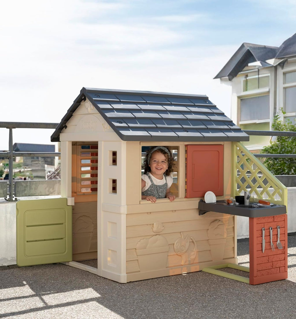 PLAYHOUSE + KITCHEN PLAYHOUSE. Indoor/outdoor sustainable play with 51% recycled material