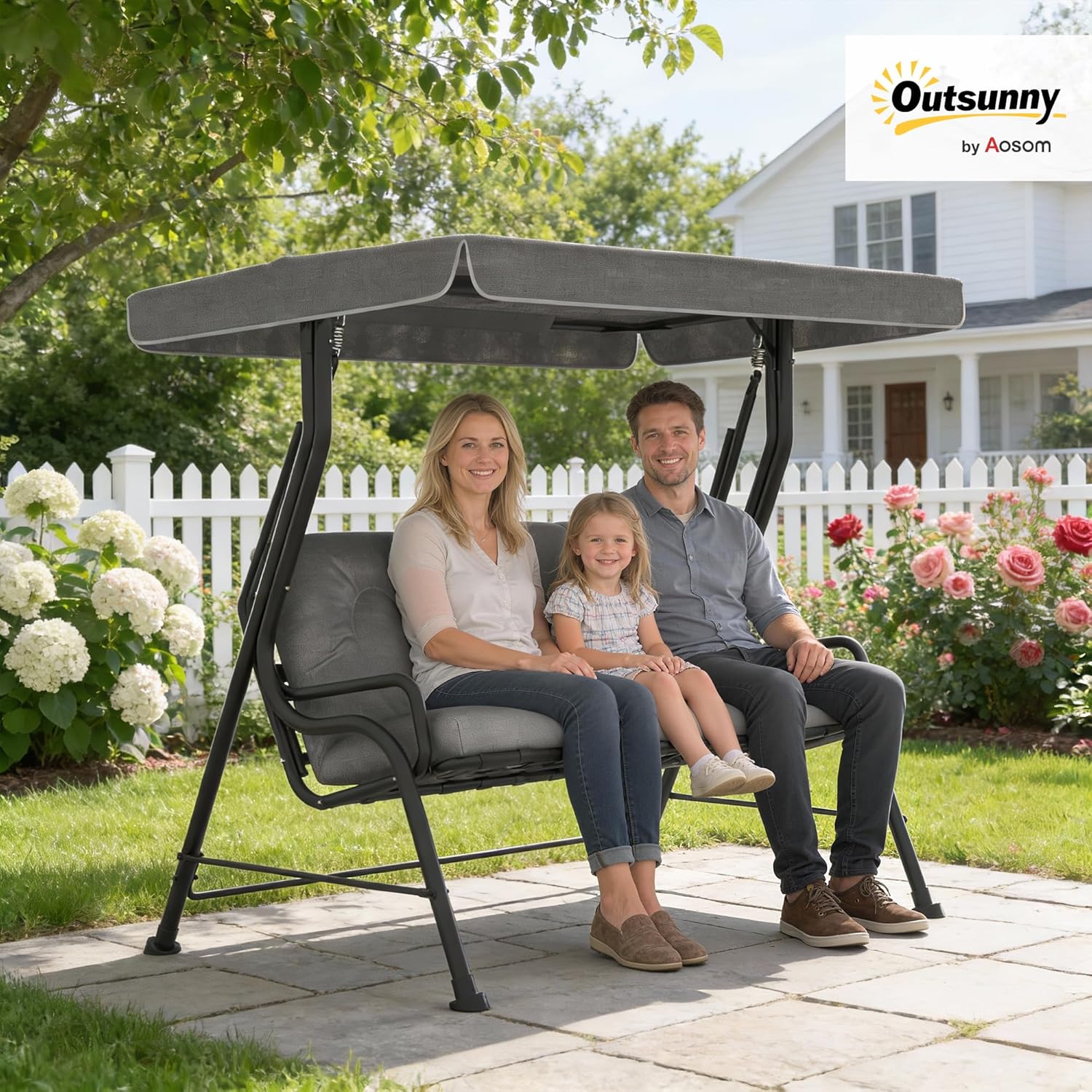 3-Seater Garden Swing Chair