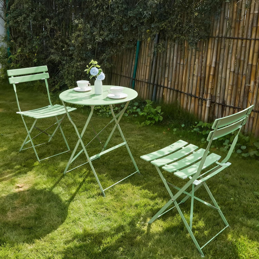 Folding Bistro Table and Chairs Set of 2