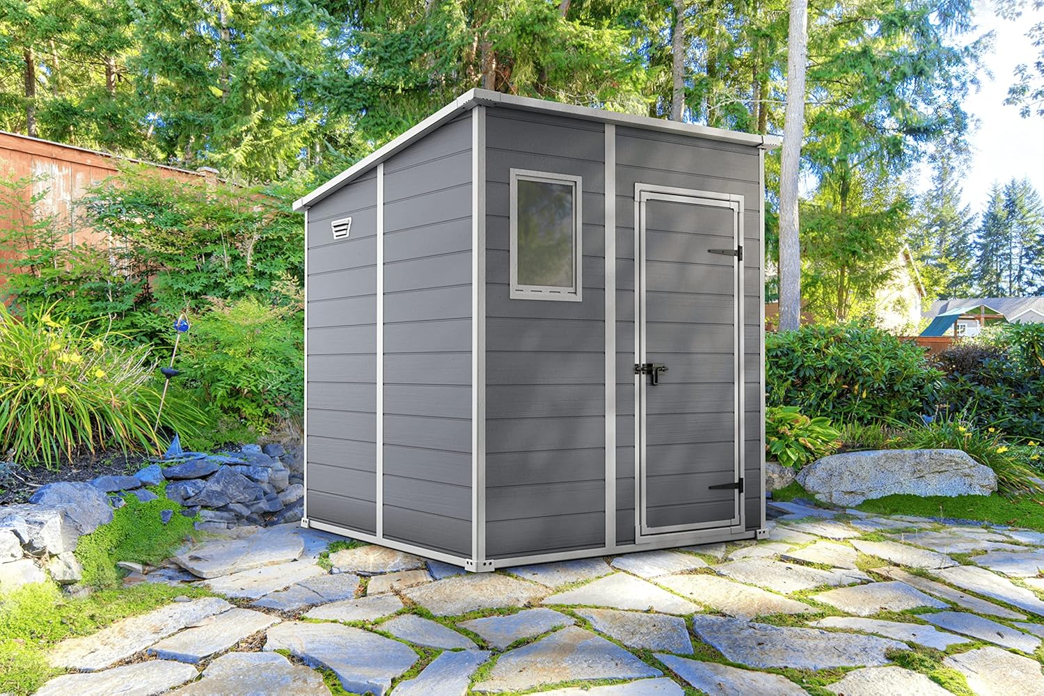 6 × 6ft Pent-Roof Garden Storage Shed