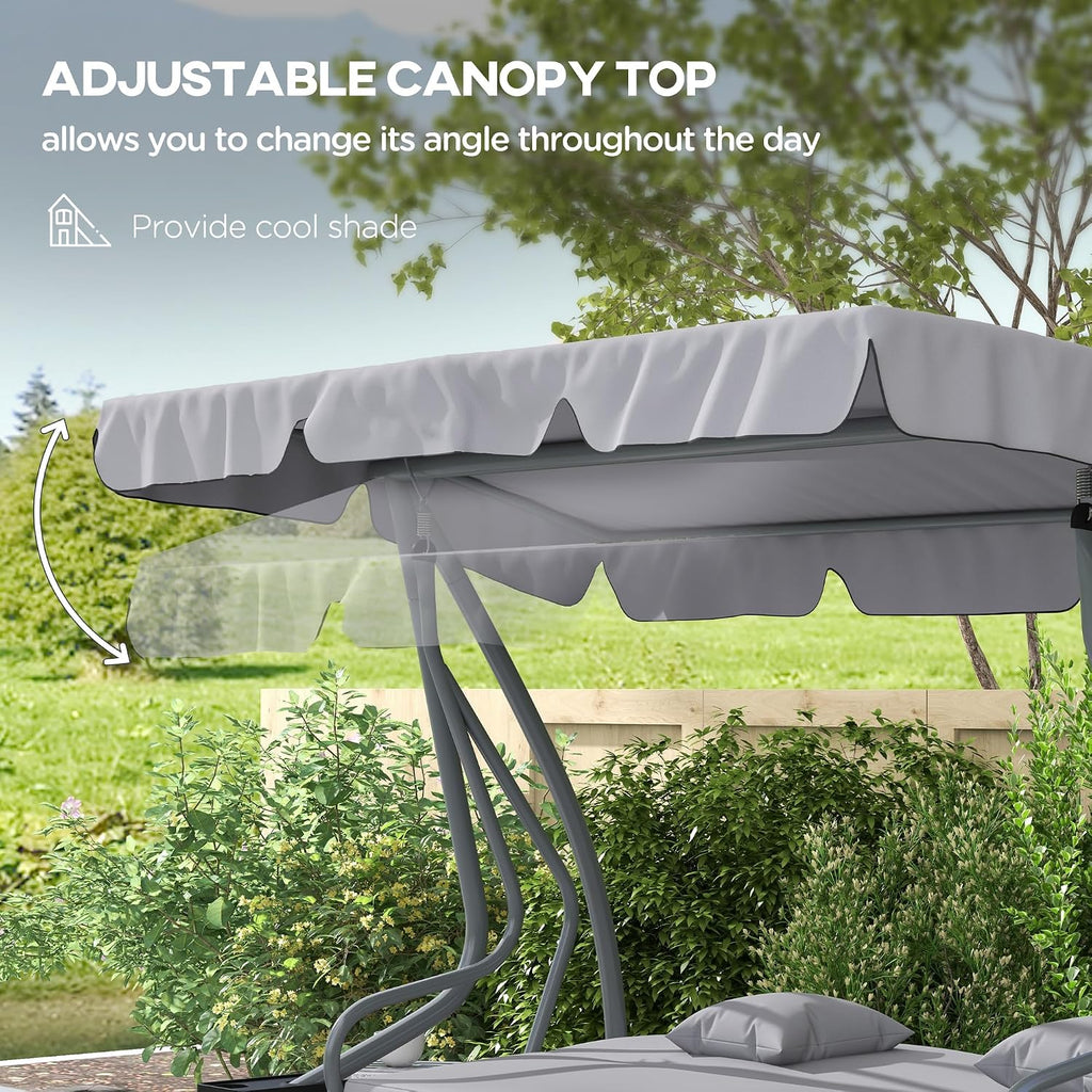 2-in-1 Garden Swing Seat Bed