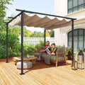 3 x 3(m) Metal Pergola with Retractable Roof