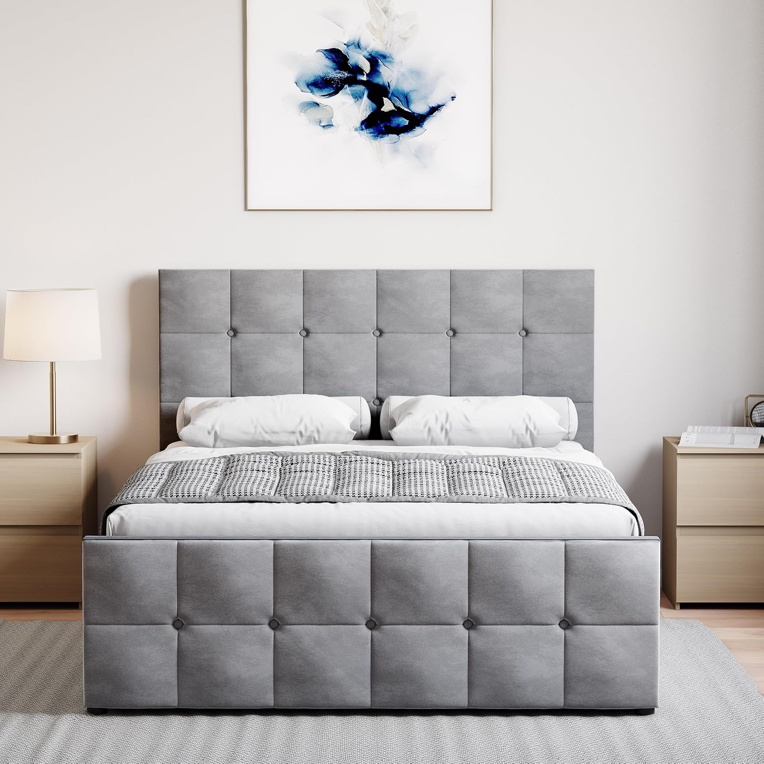 Valentina Double Ottoman Storage Bed Frame