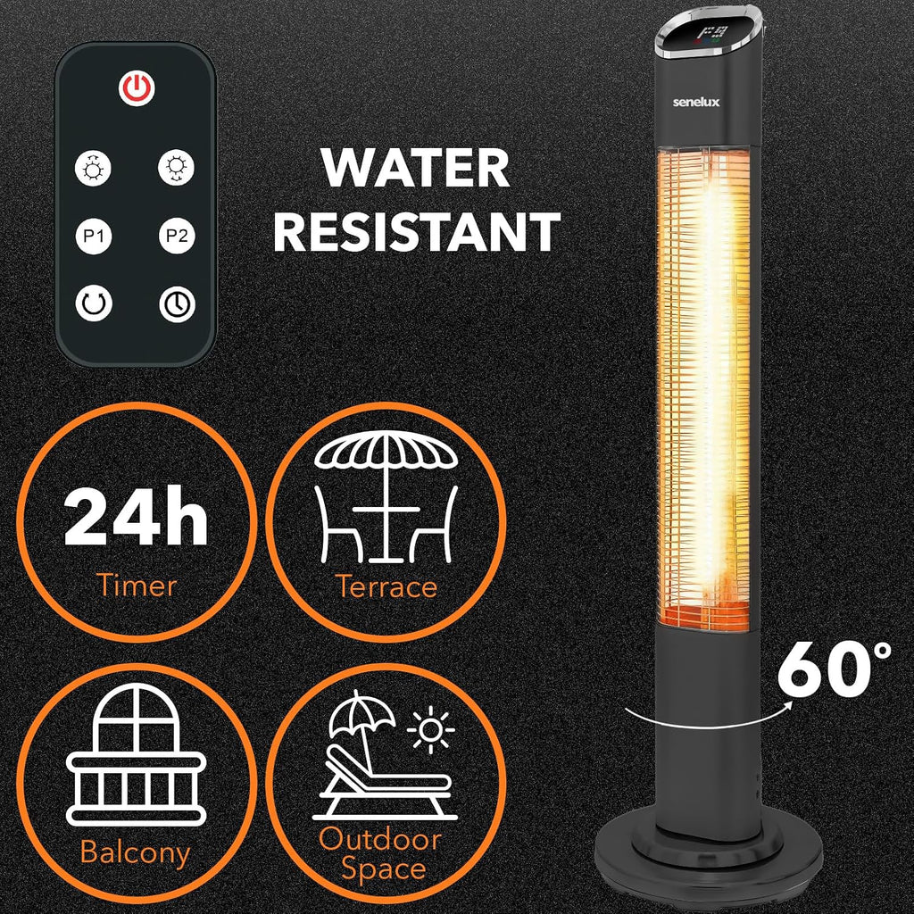 2000W Infrared Tower Patio Heater with Remote Control